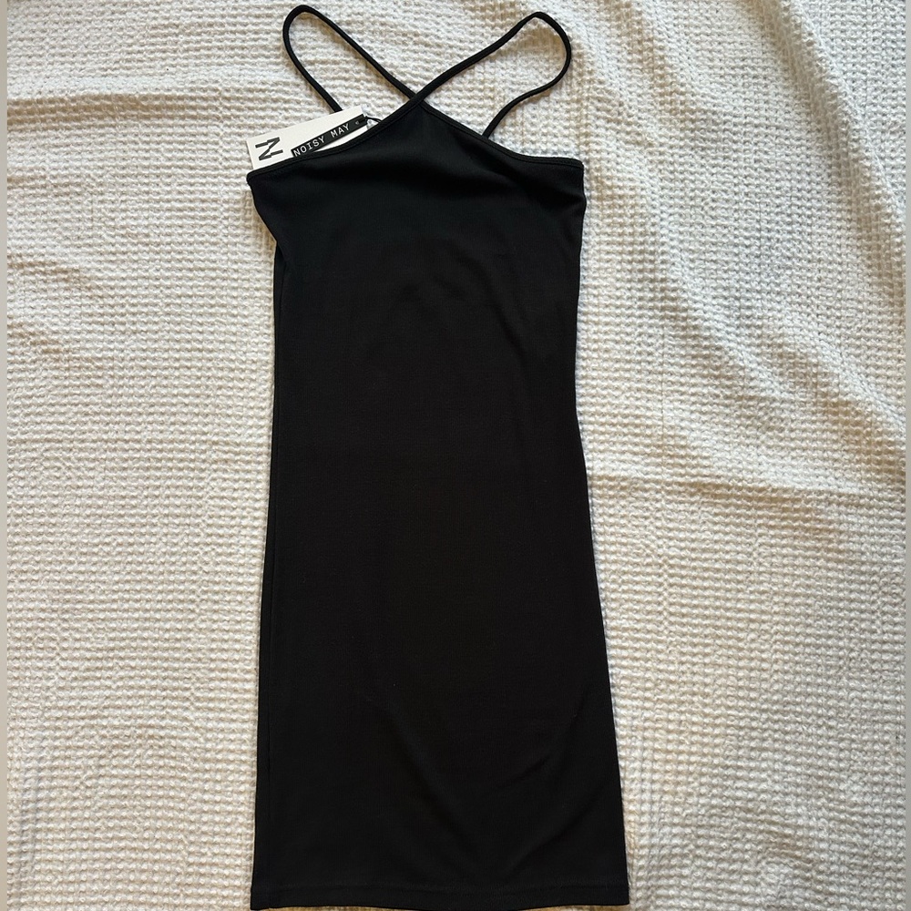NWT Noisy May Black Strapless Dress -S